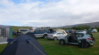 2. Zeltplatz von Akureyri am Nationalfeiertag